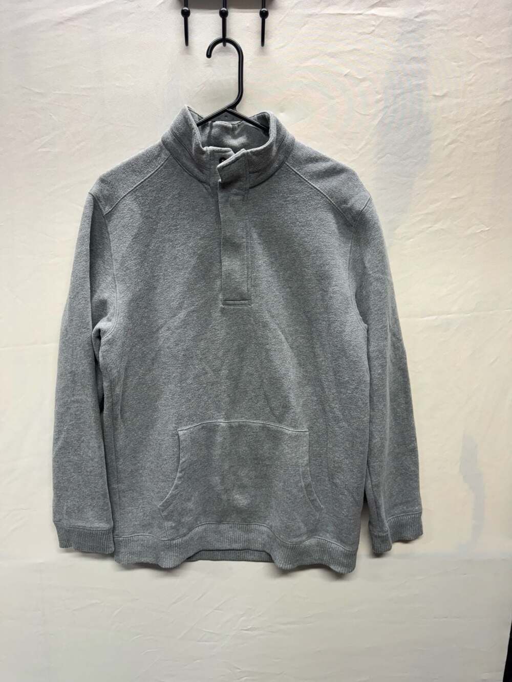 Outdoor Life Gray Snap Neck Fleece Pullover Sweatshirt Men's Medium